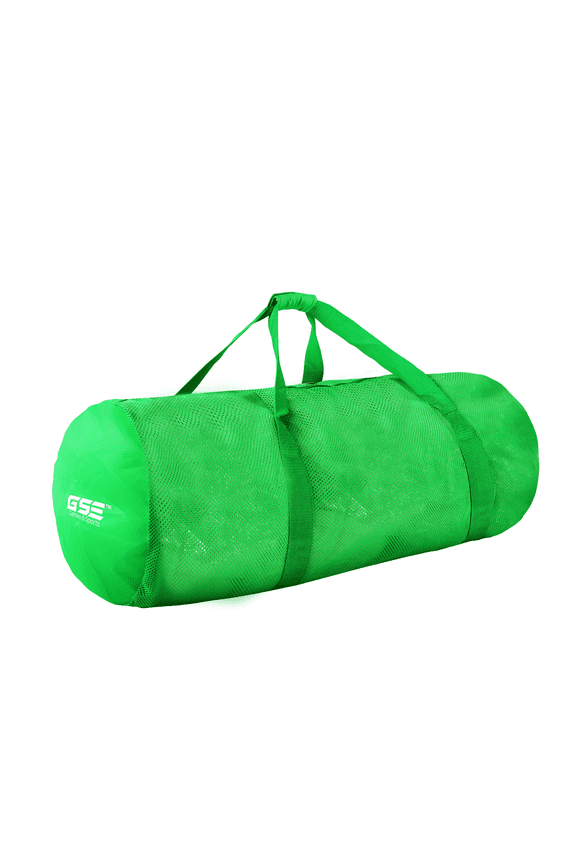 Large Mesh Duffel Bag with Zipper. Sport Equipment Scuba Bag for Sport Balls, Team Practice, Swimming Gear, Diving, Rafting, Water Sports - Green