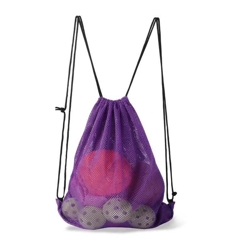 GSE Games u0026 Sports Expert Mesh Drawstring Sport Ball Bag. Sports Equipment Backpack  Bag Sport Ball, Team Practice, Swimming, Gym, Camping Gear, Laundry -  Purple - Walmart.com