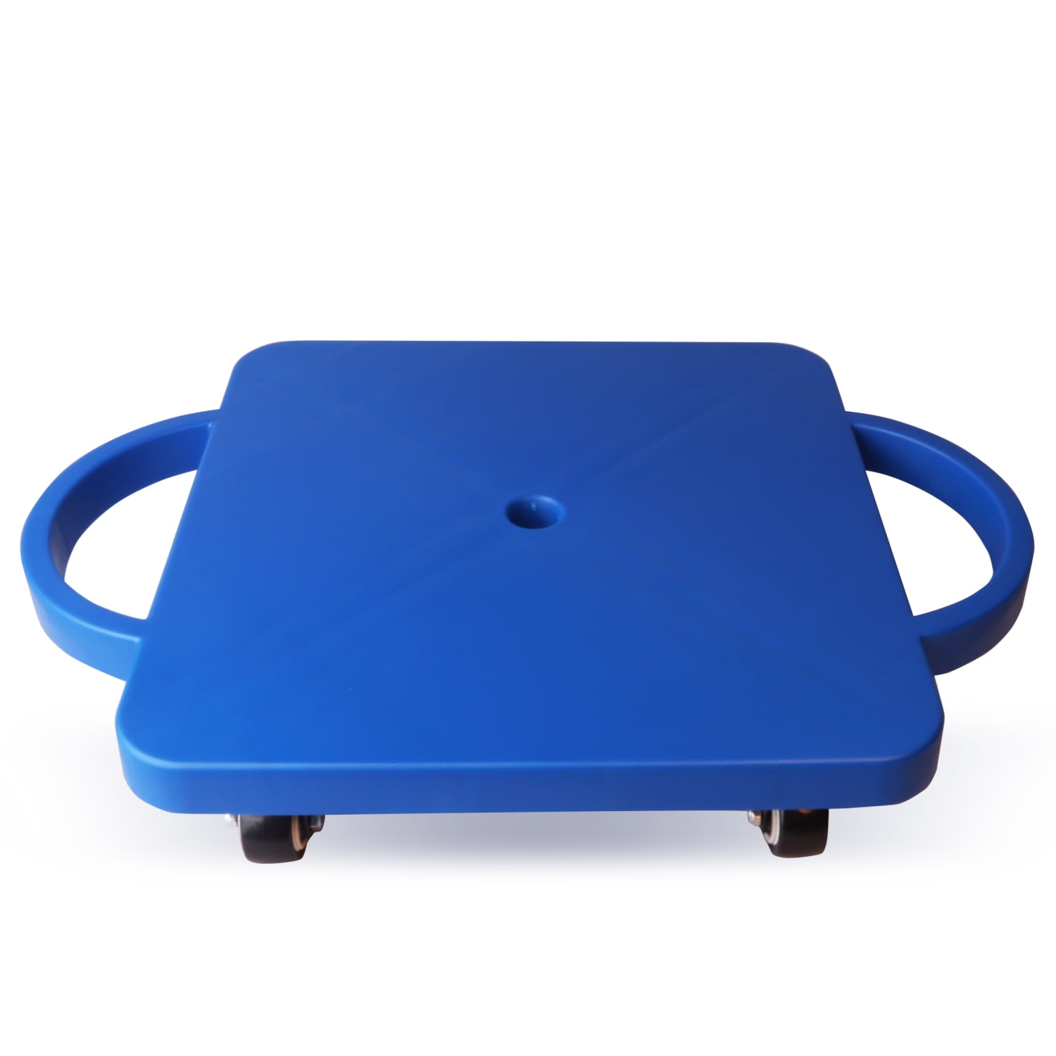 GSE Games Sports Expert Plastic Sitting Scooter Board with Handles. Indoor Sport Equipment Gym Floor Board for Kid Child Blue
