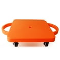 thumbnail image 1 of GSE Games & Sports Expert Plastic Sitting Scooter Board with Handles. Indoor Sport Equipment Gym Floor Board for Kid & Child - Orange, 1 of 8