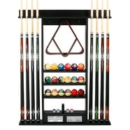 GSE Expert Wooden Floor Stand Billiard Rack, Holds 10 Cues, 2 Holders ...
