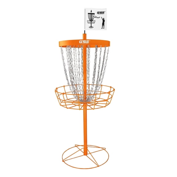 GSE Games & Sports Expert Professional Tournament Disc Golf Target, Championship 24-Chain Disc Golf Practice Goal Basket, Meets PDGA specifications