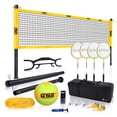 thumbnail image 1 of GSE Games & Sports Expert Professional Portable Badminton Volleyball Net Combo Set. Including Volleyball/Badminton Net,PU Volleyball,Badminton Racket, Bag for Tournament,School and Social Competition, 1 of 9