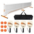 thumbnail image 1 of GSE Games & Sports Expert Professional Portable Pickleball Complete Net Set with Pickleball Net,4 Pickleball Paddles,6 Pickleballs,Carrying Bag for Clubs,Outdoor - Orange, 1 of 8