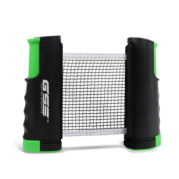 GSE Games & Sports Expert Retractable Ping Pong Net & Post. Portable Replacement Anywhere Table Tennis Net for Any Tables. Great for Indoor/Outdoor Game, Travel, Home Use (Black)