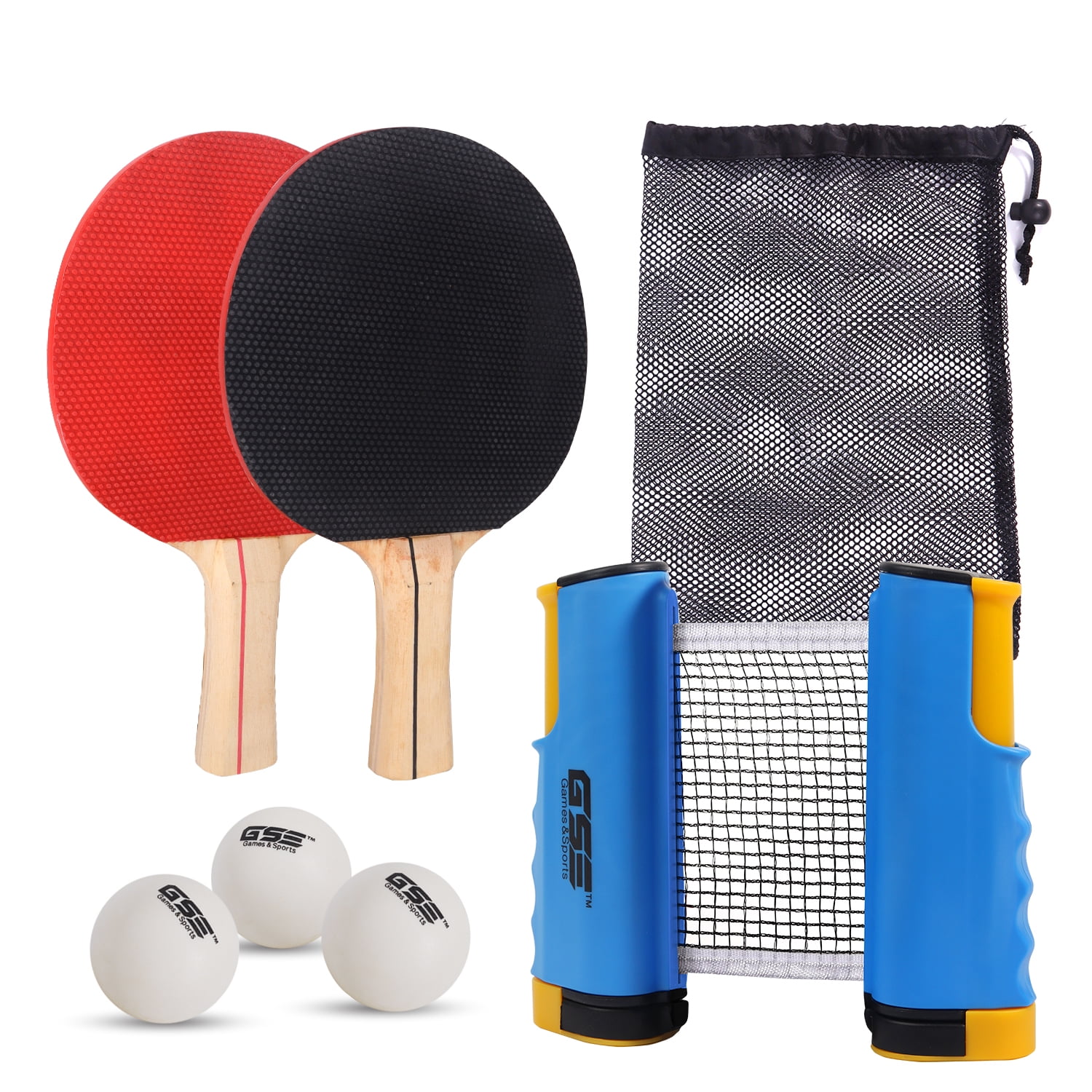 SunnyLIFE Table Top Tennis Game Ping Pong Set for Kids and Adults