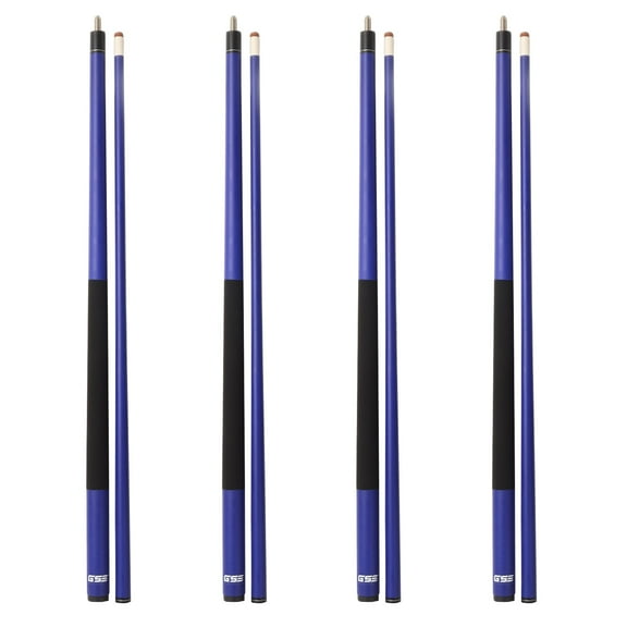 GSE Games & Sports Expert Set of 4 58" Fiberglass Graphite Composite Billiard Pool Cue Sticks for Commercial, Bar and House Use (4 Colors,18-21oz Available)