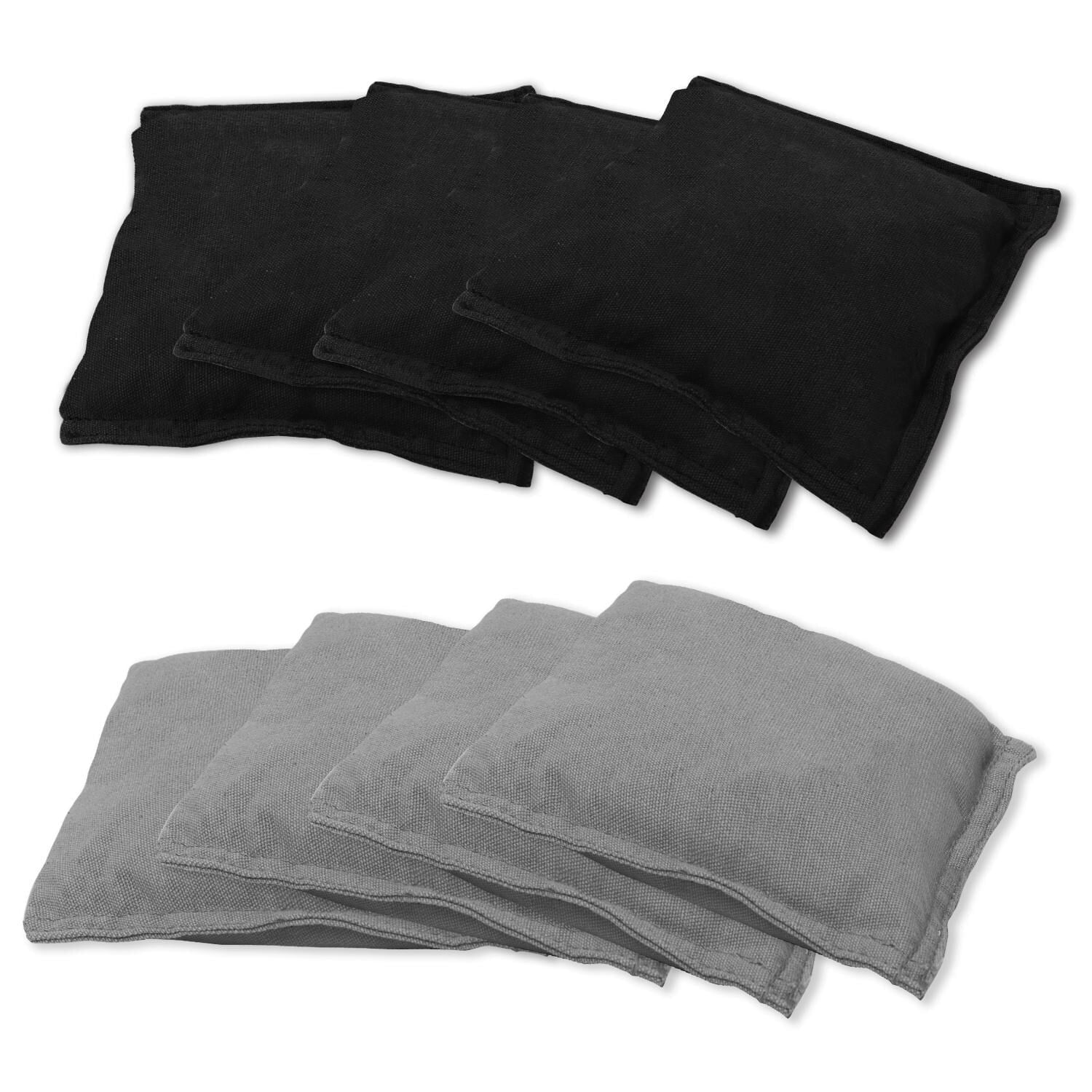 Gray and Black Regulation Size Cornhole Bean Bags Set