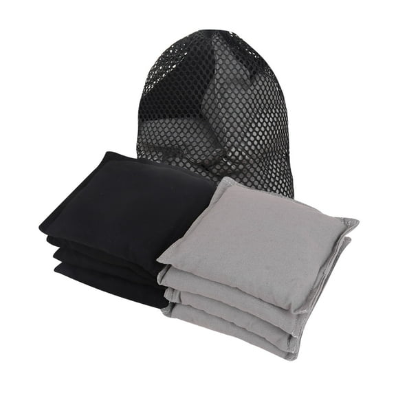 GSE Games & Sports Expert Set of 8 Regulation Size Cornhole Bean Bags. Corn Hole Board Toss Game Replacement Bean Bags(Black & Grey)
