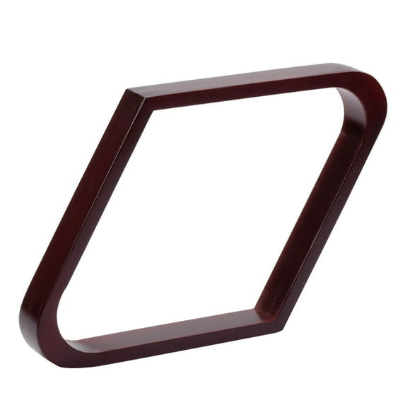 GSE Games & Sports Expert Solid Wood Billiard Pool Ball Rack. 9-Ball Diamond Billiard Ball Rack for 2-1/4" Pool Balls - Mahogany