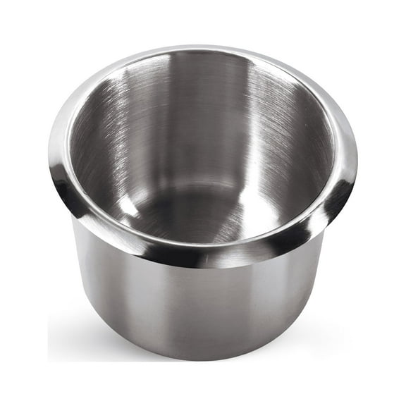 GSE Games & Sports Expert Stainless Steel Cup Holder, Anti-Spill Table Cup Holder for Casino Poker Table, Boat, RV Car, Truck (Small - 1 Pack)