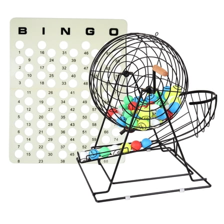 GSE Professional Bingo Game Set with Jumbo Bingo Cage, 1.5" Bingo Balls, Bingo Master Board. Great for Large Groups, Bingo Halls, Parties, Bingo Game Night