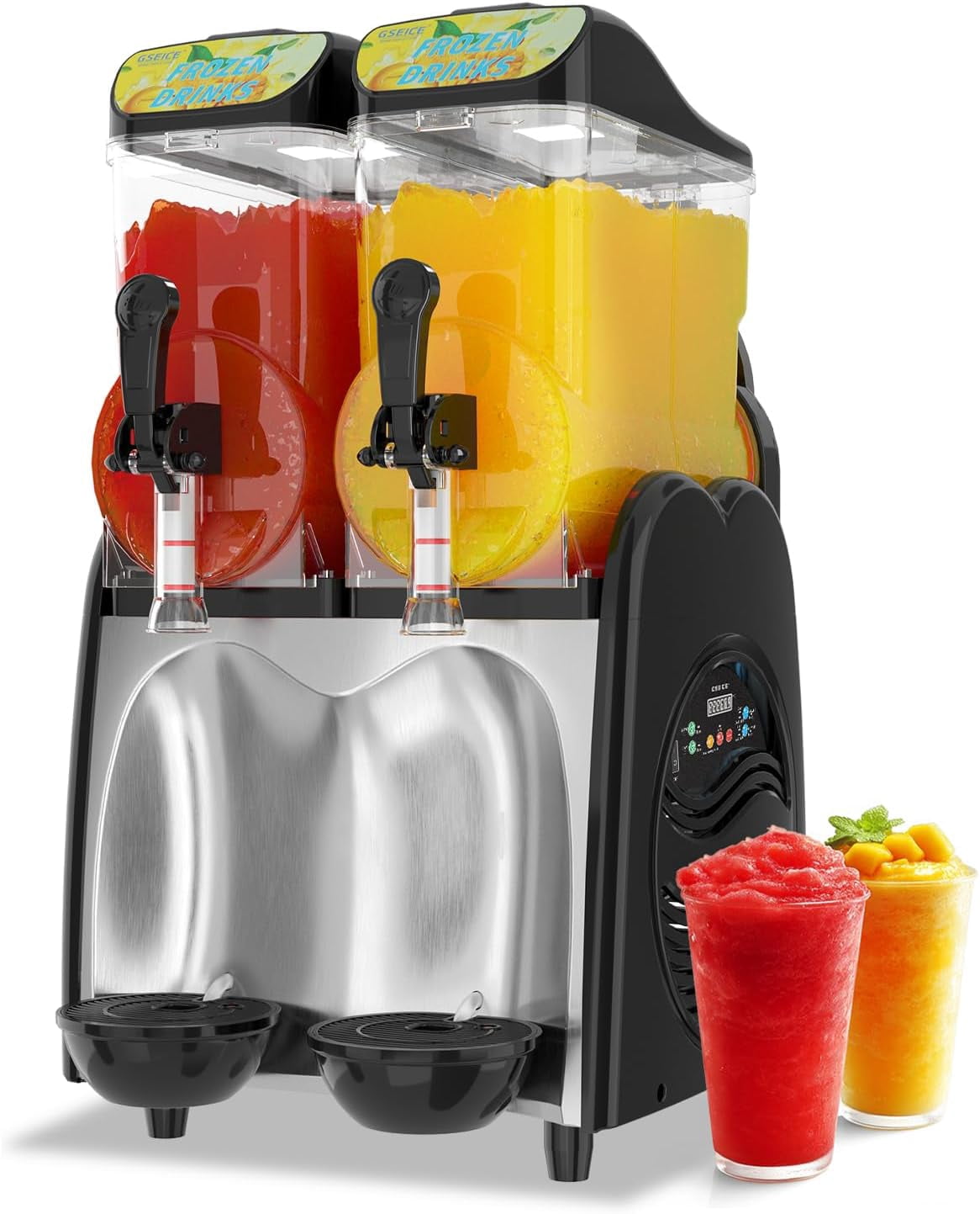 GSEICE Slushy Machine for Frozen Drink, 8-Gallon Commercial Slushy ...