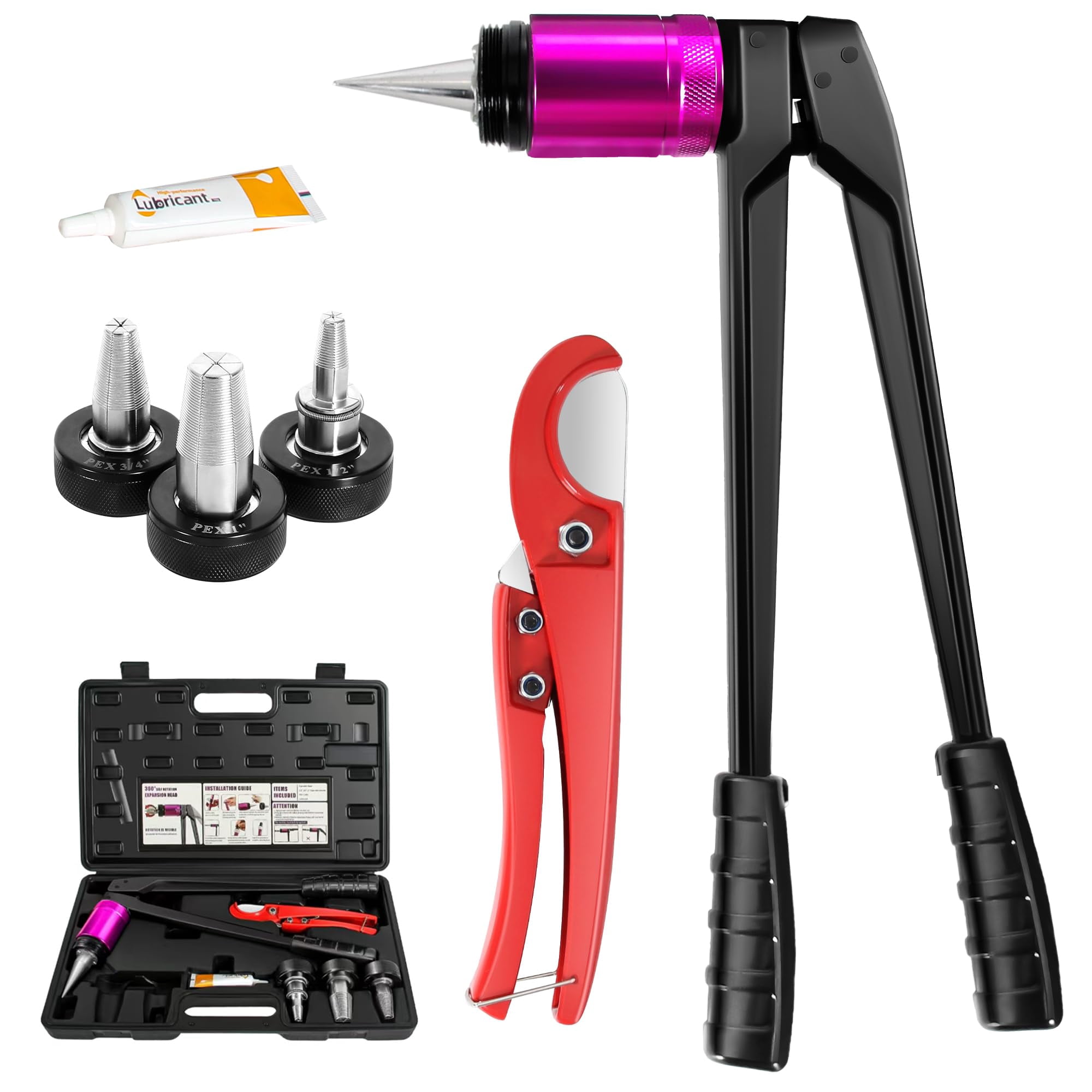 Saker PEX Tube Expansion Tool Kit | PEX-A Expansion Tool With 1/2'', 3