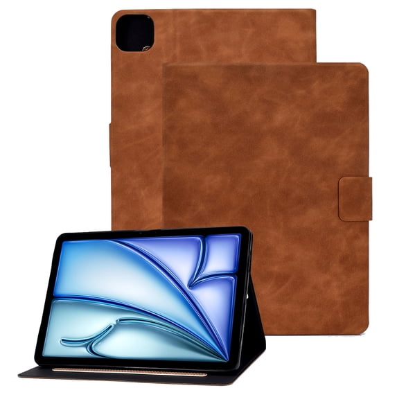 GSFY Case for 2024 iPad Air 11 Inch 6th Gen (M2), Slim Smart PU Leather Wallet Stand Protective Shell Auto Sleep Wake for iPad Air 11 6th/ iPad Air 10.9 4th &5th/ iPad Pro 11 (2018-2022), NP Brown