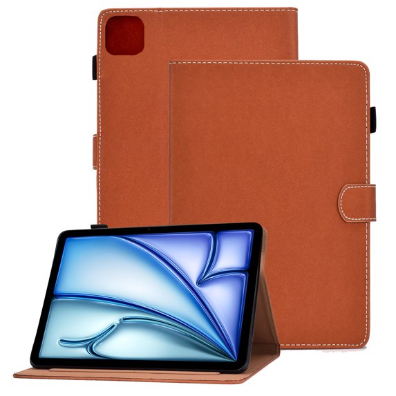 GSFY Case for 2024 iPad Air 11 Inch 6th Gen (M2), Smart PU Leather Wallet Stand Protective Book Case Auto Sleep Wake for iPad Air 11 6th/ iPad Air 10.9 4th &5th/ iPad Pro 11 (2018-2022), GX-Brown
