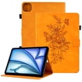 thumbnail image 1 of GSFY Case for 2024 iPad Air 11 Inch 6th Gen (M2), Smart PU Leather Wallet Stand Protective Shell Auto Sleep Wake for iPad Air 11 6th/ iPad Air 10.9 4th &5th/ iPad Pro 11 (2018-2022), Orange FLOWER, 1 of 8