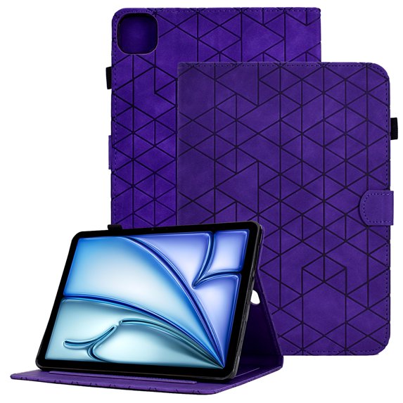 GSFY Case for 2024 iPad Air 11 Inch 6th Gen (M2), Smart PU Leather Wallet Stand Protective Shell Auto Sleep Wake for iPad Air 11 6th/ iPad Air 10.9 4th &5th/ iPad Pro 11 (2018-2022), Purple LX