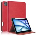 thumbnail image 1 of GSFY Case for 2024 iPad Air 11 Inch 6th Gen (M2), Smart Premium PU Leather Stand Protective Shell Auto Sleep Wake for iPad Air 11 6th/ iPad Air 10.9 4th & 5th/ iPad Pro 11 (2018-2022), QC Red, 1 of 7