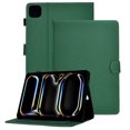 thumbnail image 1 of GSFY Case for 2024 iPad Pro 11 Inch 5th Generation (M4), Carbon Fiber Pattern Smart Premium PU Leather Wallet Stand Protective Shell Auto Sleep Wake for iPad Pro 11 5th Gen, Green, 1 of 7