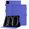 thumbnail image 1 of GSFY Case for 2024 iPad Pro 11 Inch 5th Generation (M4), Carbon Fiber Pattern Smart Premium PU Leather Wallet Stand Protective Shell Auto Sleep Wake for iPad Pro 11 5th Gen, Purple, 1 of 7