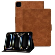 GSFY Case for 2024 iPad Pro 11 Inch 5th Generation M4, Slim Smart Premium PU Leather Wallet Stand Protective Shell with Auto Sleep Wake Feature for iPad Pro 11 5th Gen, NP Brown