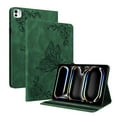 thumbnail image 1 of GSFY Case for 2024 iPad Pro 11 Inch M4 (5th Generation), PU Leather Multi-Angle Folio Stand Cover w/Pencil Holder & Card Pockets for iPad Pro 11'' 5th Gen, Butterfly-Green, 1 of 7