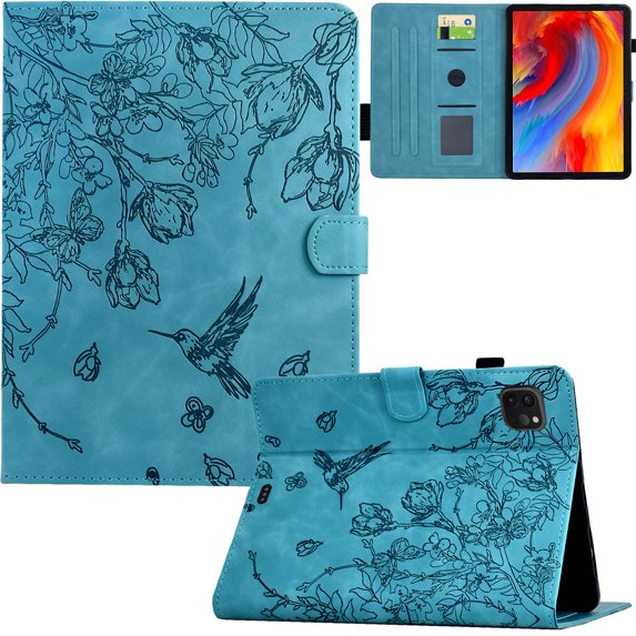 GSFY Case Compatible with iPad Pro 11 Inch 5th Generation (M4) 2024, Smart Premium PU Leather Wallet Stand Protective Shell with Auto Sleep Wake Feature for iPad Pro 11 2024, Light Blue