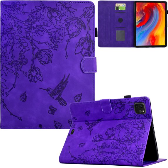 GSFY Case Compatible with iPad Pro 11 Inch 5th Generation (M4) 2024, Smart Premium PU Leather Wallet Stand Protective Shell with Auto Sleep Wake Feature for iPad Pro 11 2024, Purple