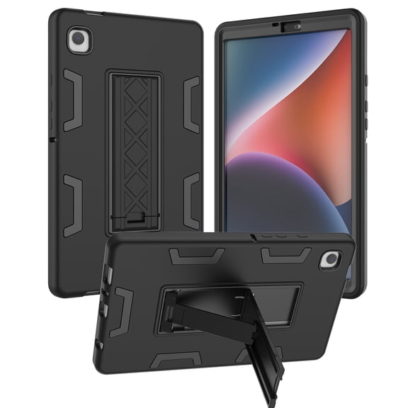 GSFY Case for Samsung Galaxy Tab A9 8.7 inch 2023 (SM-X110/X115/X117), 3 Layers Shockproof Heavy Duty Rugged Case with Kickstand for Galaxy Tab A9 8.7'' Tablet, Black