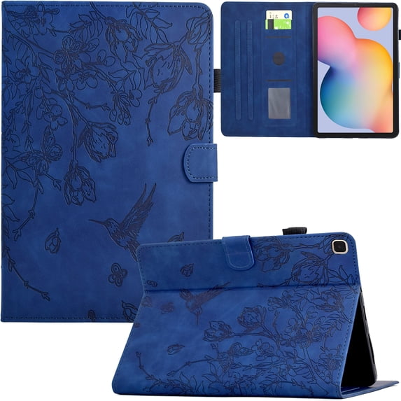 GSFY Case for Samsung Galaxy Tab S6 Lite 10.4, Smart Premium PU Leather Wallet Stand Protective Shell with Stylus Holder Auto Sleep Wake for Samsung Galaxy Tab S6 Lite 10.4 2024/2022/2020, Dark Blue