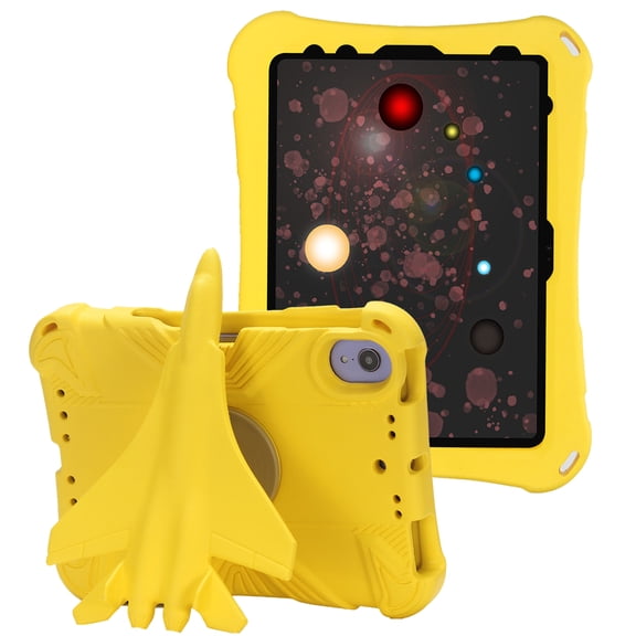 GSFY Case for iPad Air 11 Inch 6th Gen (M2) 2024, Light EVA 360 Degree Airplane Kickstand Shockproof Pencil Holder Case for iPad Air 11 6th/ iPad Air 10.9 4th&5th/ iPad Pro 11 2018-2022, Yellow