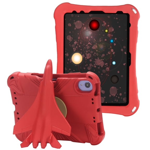 GSFY Case for iPad Air 11 Inch 6th Gen (M2) 2024, Light EVA 360 Degree Airplane Kickstand Shockproof Pencil Holder Case for iPad Air 11 6th/ iPad Air 10.9 4th&5th/ iPad Pro 11 2018-2022, Red