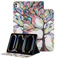 thumbnail image 1 of GSFY Case for iPad Pro 11 Inch 5th Generation (M4) 2024, Smart Premium PU Leather Flip Stand Cover with Card Cash Pocket Auto Sleep Wake for 2024 iPad Pro 11 5th Gen, Tree, 1 of 8