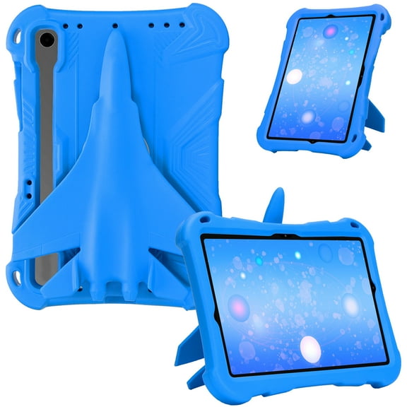 GSFY Kids Case for Galaxy Tab A9+ 11 Inch 2023, Lightweight Safe EVA 360 Degree Airplane Kickstand Shockproof Case with Pencil Holder for Samsung Galaxy Tab A9+ Plus 11" (SM-X210/X216/X218), Blue