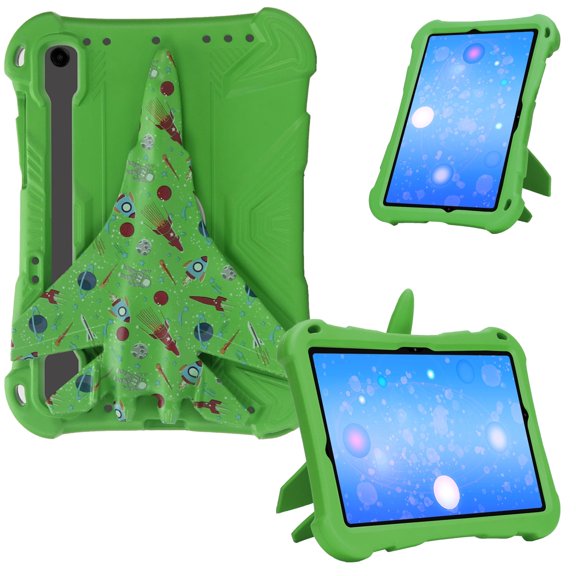 GSFY Kids Case for Galaxy Tab A9+ 11 Inch 2023, Lightweight Safe EVA 360 Degree Airplane Kickstand Shockproof Case with Pencil Holder for Samsung Galaxy Tab A9+ Plus 11" (SM-X210/X216/X218), X Green