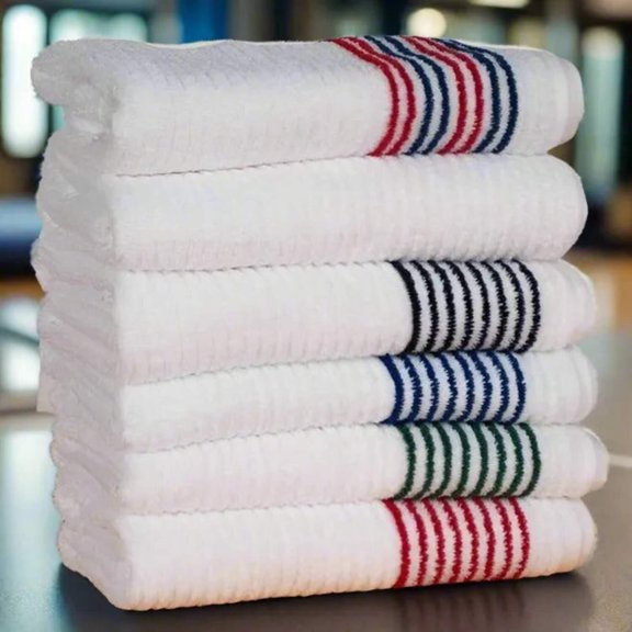GSG Collection Gym Towels Black Stripes