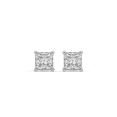 thumbnail image 1 of GSI Certified PR 0.50 Carat (CTTW) Diamond Studs In 14K White Gold (H-I/I1-I2) With Push Back Post By Jolene Jarrett., 1 of 4