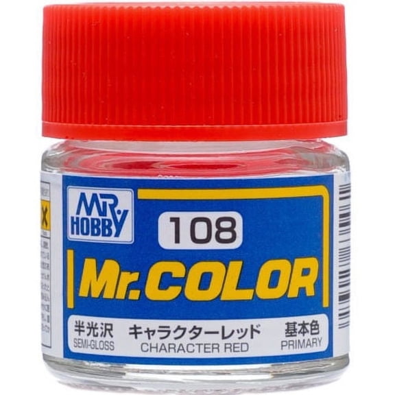 GSI Creos MR. Hobby Mr Color C108 Character Red 10mL Primary Semi-Gloss Paint