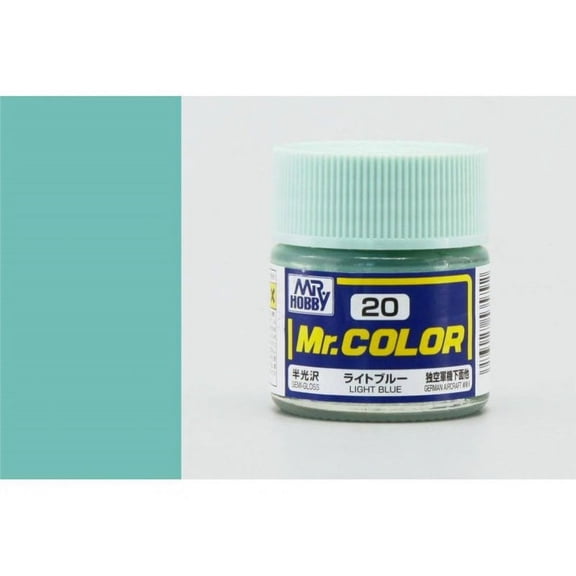 GSI Creos MR. Hobby Mr Color C20 Light Blue 10mL Semi-Gloss Hobby Paint Bucket