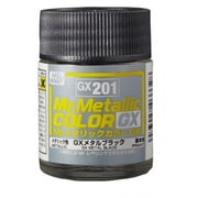 Mr. Hobby GX201 Mr. Metallic Color GX Metal Black Lacquer Paint 18ml
