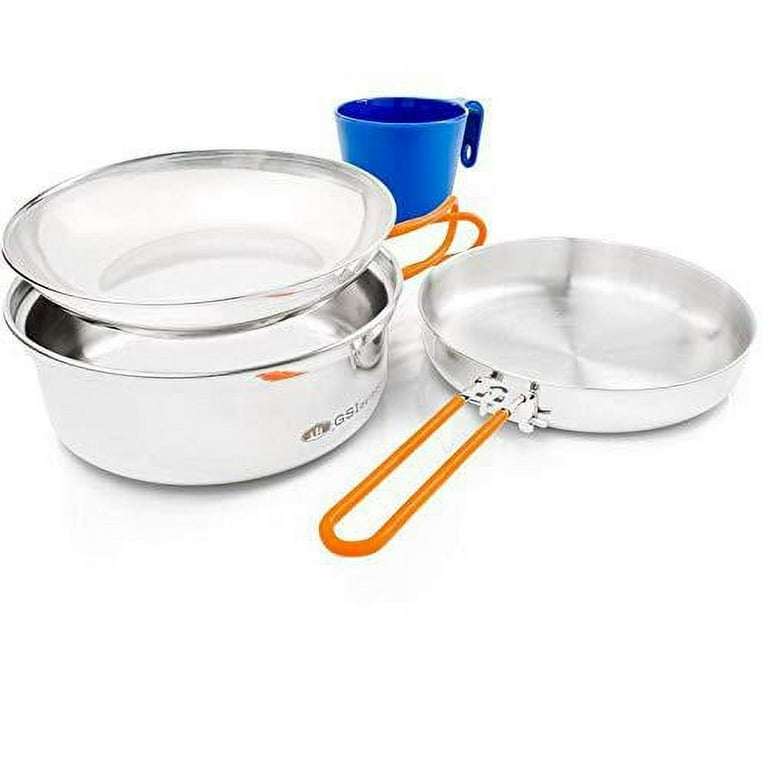 GSI Outdoors Stainless Steel 1 Person Mess Kit for Camping and