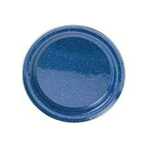 GSI Outdoors Stainless Steel Rim Enamelware Plate - Blue