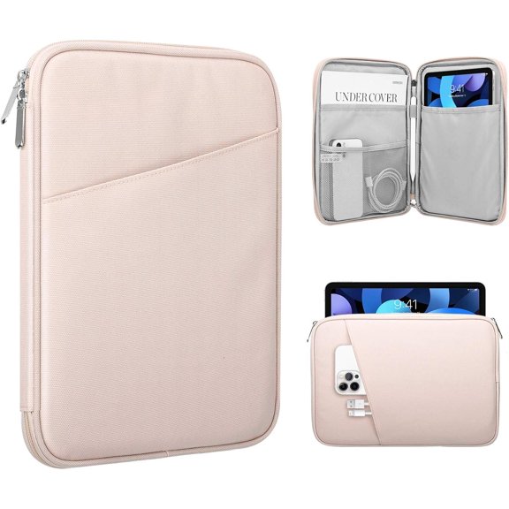 GSIZSA-8-9 Inch Tablet Sleeve Case for All-New iPad mini 7 (A17 Pro, 2024), iPad mini 6 (8.3-Inch, 2021), iPad mini 5/4/3/2/1, Portable Protective Pouch Bag for iPad mini, Pink