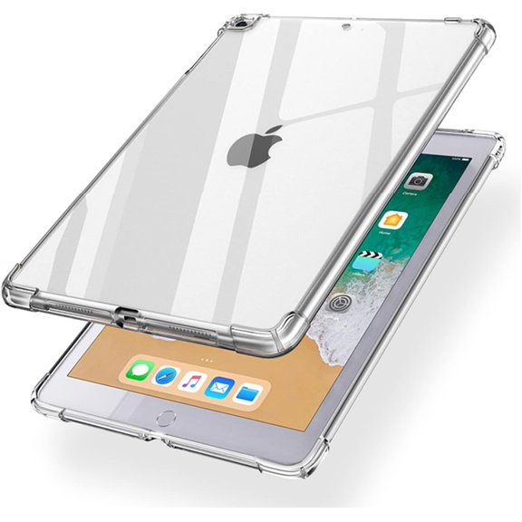 GSIZSA-Clear Case for iPad 6th/5th Generation 9.7 inch (2018/2017),for iPad Air 1/Air 2 Cover Soft TPU Back Shockproof Lightweight Transparent Shell for iPad 9.7 inch/Air 1st/2nd Gen/Pro 9.7, Clear
