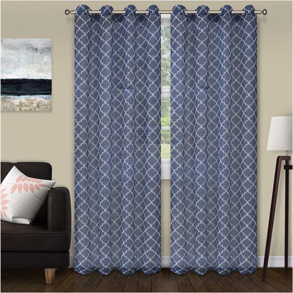 GSIZSA-Venetian Damask Jacquard Curtains, Window Accent, Perfect For Family Room or Bedroom, Vintage, Traditional, Classic with Rod Pockets or Grommets, Curtain Set of 2 Panels, 52" x 96", Brass