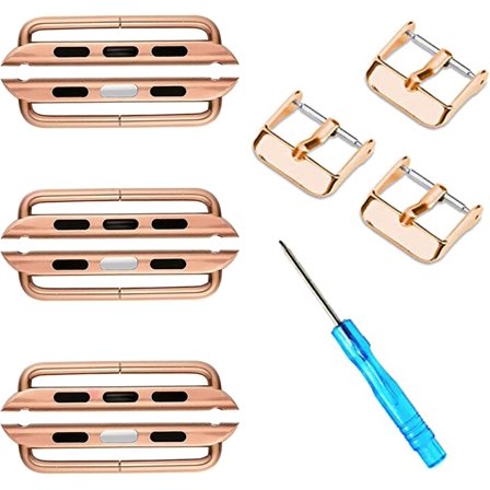 -Watch Band Connector Kit for Apple Watch, Metal Replacement Adapter for iWatch Straps Ultra (49mm) & Series 8 7 (45mm 41mm) Series 6 5 4 (44mm 40mm) Series 3 2 1 (42mm 38mm)
