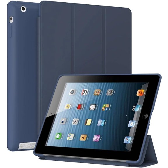 GSIZSA-for iPad 2nd, 3rd and 4th Generation Case, Slim, Lightweight & Durable Trifold Stand Protective Cover, Support Auto Wake/Sleep, Blue