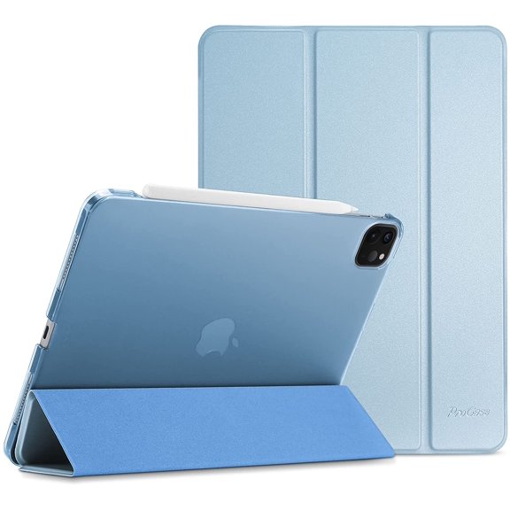 GSIZSA-for iPad Pro 11 Inch Case 2022/2021/2020/2018(4th/3rd/2nd/1st Generation), iPad Pro 11" Slim Stand Hard Back Cover Shell Smart Folio Compatible with Penci/Support Auto Wake/Sleep -SkyBlue