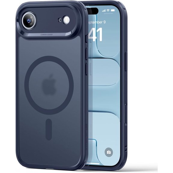GSIZSA-for iPhone Air Case, Camera Control, Compatible with MagSafe, Shockproof Military-Grade Protection, Magnetic Phone Case for iPhone 17 Air Case, Frosted Blue